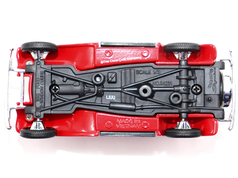 1932 Ford Coupe Red with Black Top 1/43 Diecast Model Car by Motor City Classics