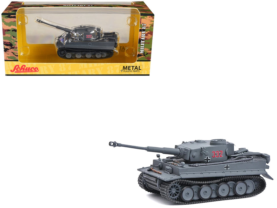 Panzerkampfwagen VI Tiger Tank #332 Gray "German Army" 1/87 (HO) Diecast Model Car by Schuco