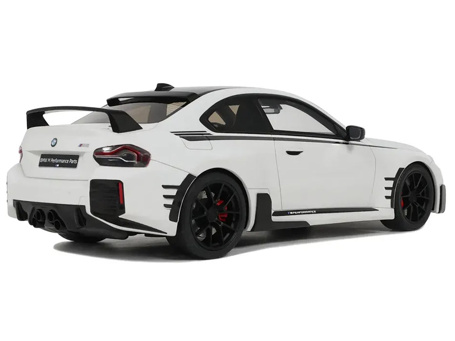 BMW M2 M White with Black Stripes 1/18 Model Car by GT Spirit