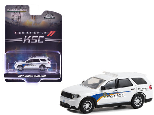 2017 Dodge Durango "Kennedy Space Center (KSC) Security Police Traffic Enforcement" White with Graphics "Hobby Exclusive" Series 1/64 Diecast Model Car by Greenlight - Miniature Motors