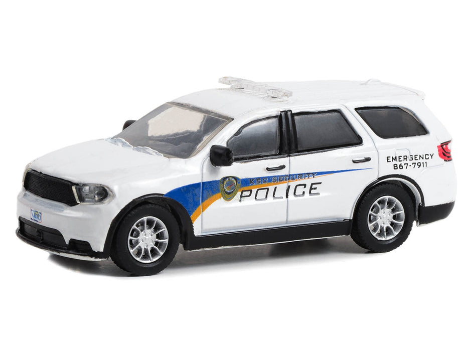 2017 Dodge Durango "Kennedy Space Center (KSC) Security Police Traffic Enforcement" White with Graphics "Hobby Exclusive" Series 1/64 Diecast Model Car by Greenlight - Miniature Motors