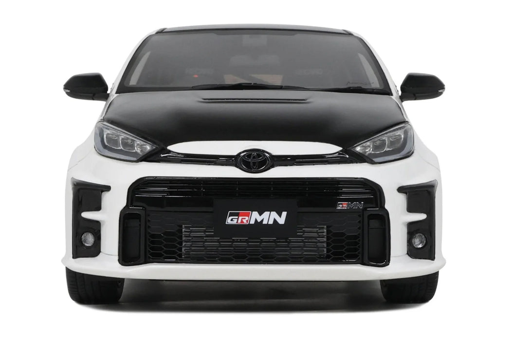 2022 Toyota GRMN Yaris RHD (Right Hand Drive) Platinum White Pearl with Black Hood and Top Limited Edition to 999 pieces Worldwide 1/18 Model Car by Otto Mobile