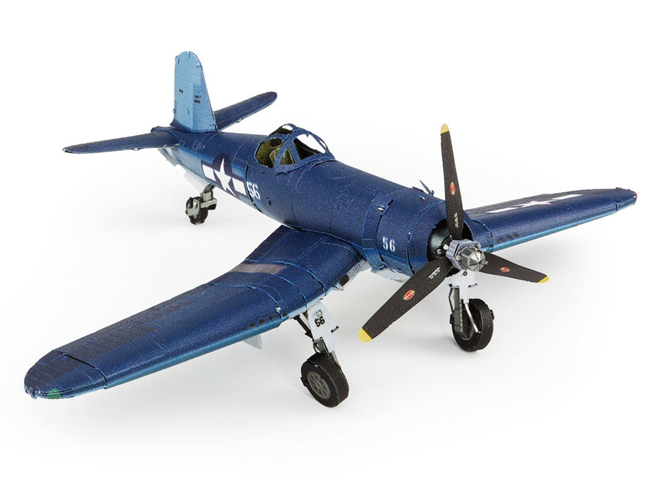 Model Kit Vought F4U Corsair Fighter Aircraft "World War II" United States Navy (Challenging Difficulty) Steel Model by Metal Earth