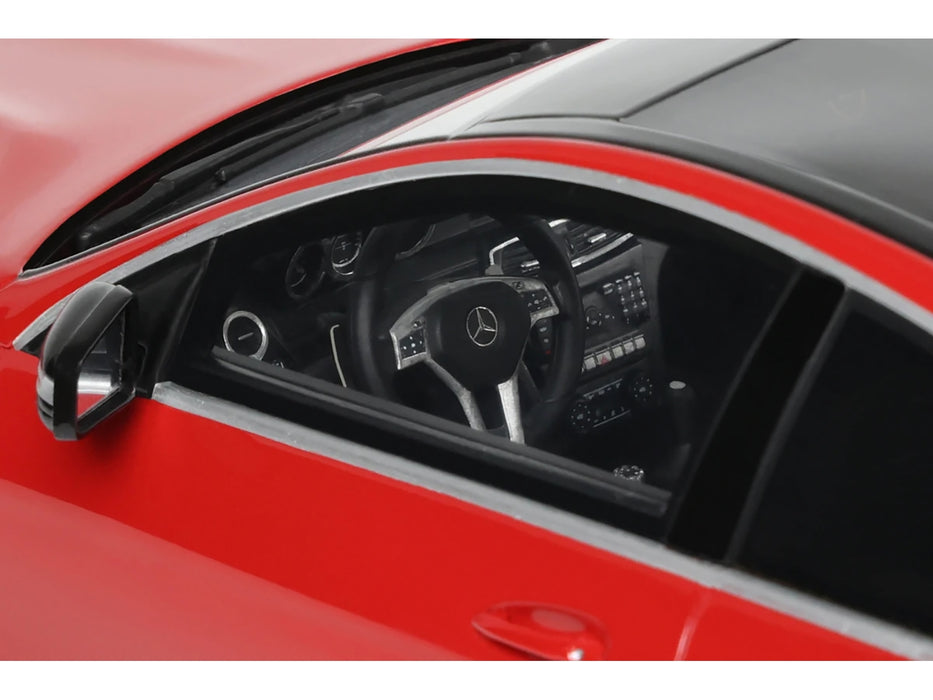 2014 Mercedes-Benz C63 AMG Red with Black Top 1/18 Model Car by GT Spirit