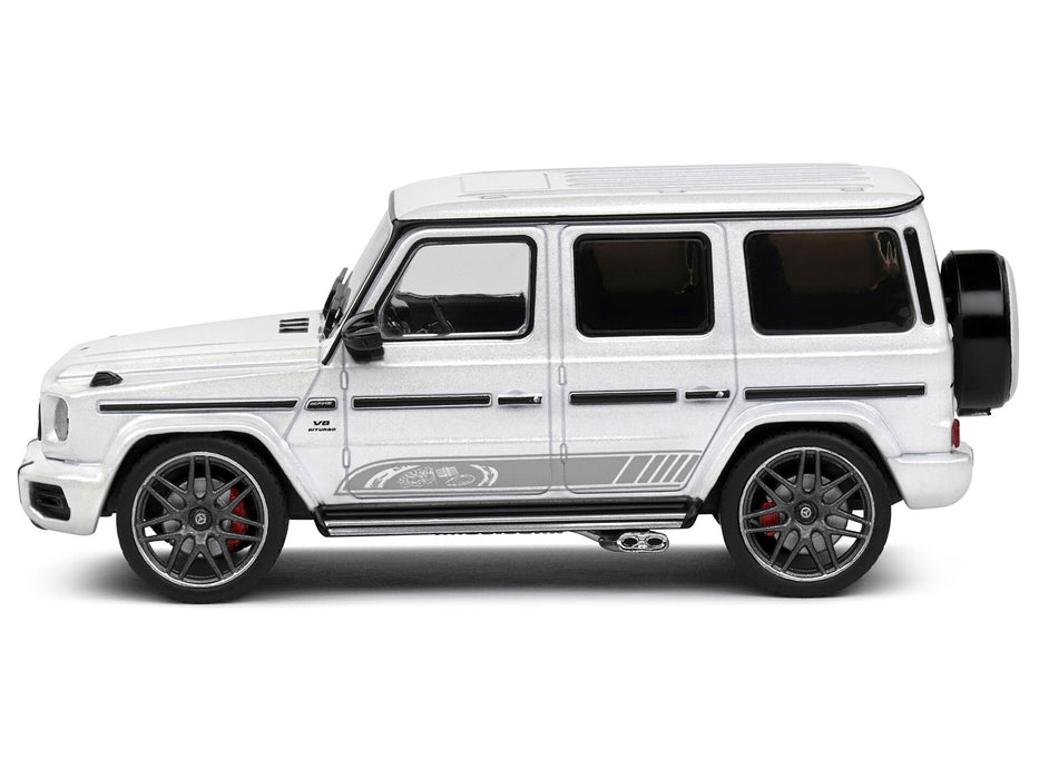 2022 Mercedes-Benz AMG G63 Diamond White Metallic with Graphics 1/43 Diecast Model Car by Solido