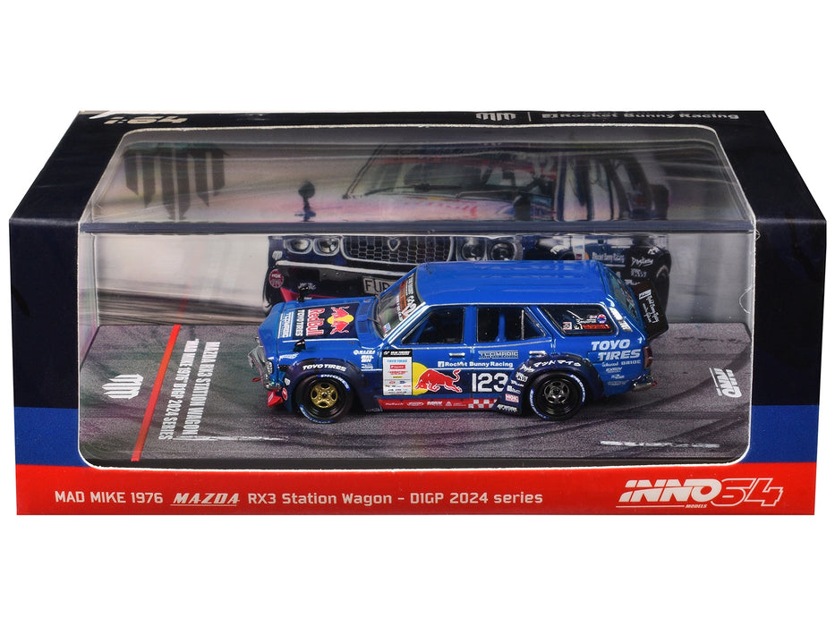 1976 Mazda RX3 Station Wagon RHD (Right Hand Drive) #12 "Mad" Mike Whiddett "D1 Grand Prix" (2024) 1/64 Diecast Model Car by Inno Models
