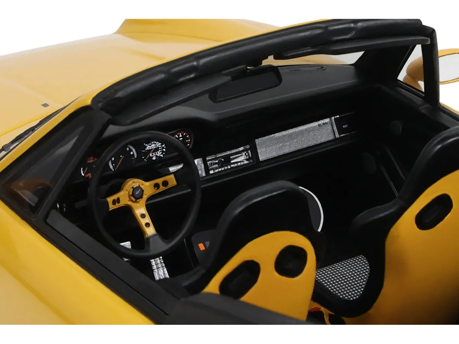 2023 Porsche 911 RWB Body Kit Yellow with Black Stripes 1/18 Model Car by GT Spirit