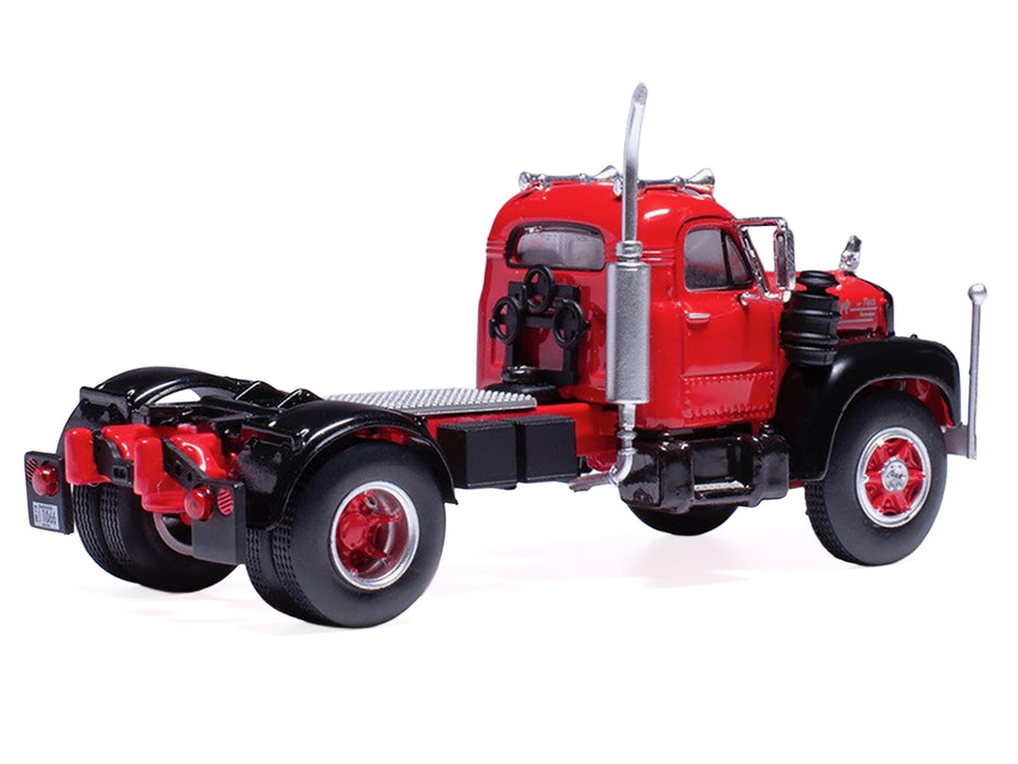 1953 Mack B 61 Truck Tractor Red and Black 1/64 Diecast Model by IXO Models