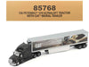 Peterbilt 579 UltraLoft Truck Tractor Black Metallic with "CAT Caterpillar" Mural Trailer "Transport Series" 1/50 Diecast Model by Diecast Masters