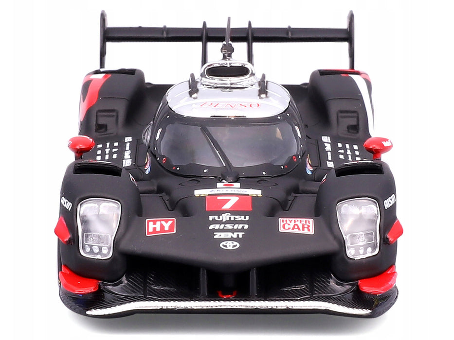Toyota GR010 Hybrid #7 Kamui Kobayashi - Jose Maria Lopez - Nyck de Vries "Toyota Gazoo Racing" 2nd Place "24 Hours of Le Mans" (2024) "Race" Series 1/43 Diecast Model Car by Bburago