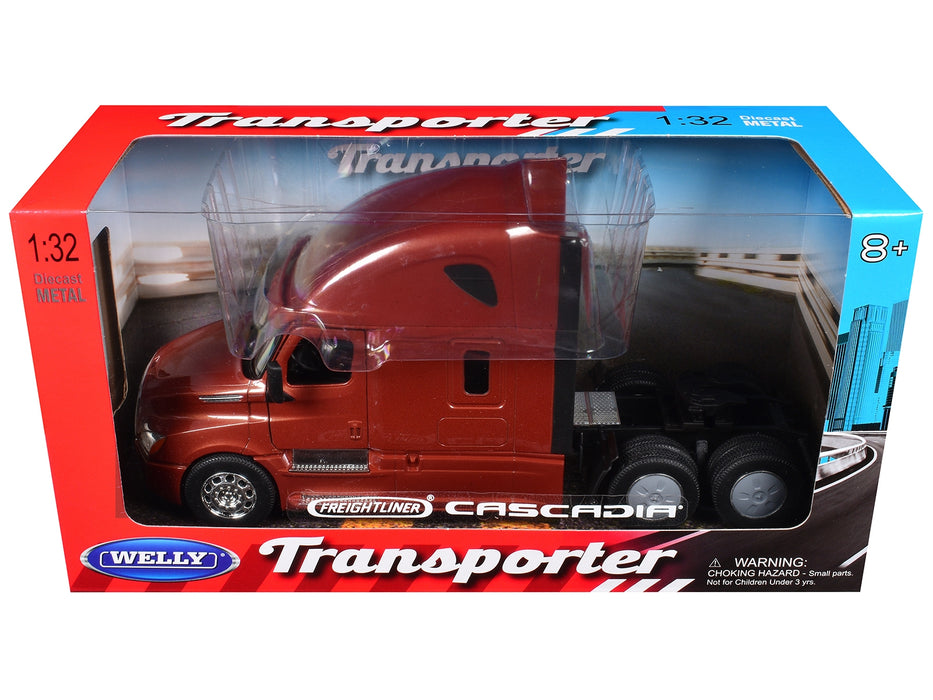 Freightliner Cascadia Truck Copper Metallic "Transporter" Series 1/32 Diecast Model by Welly