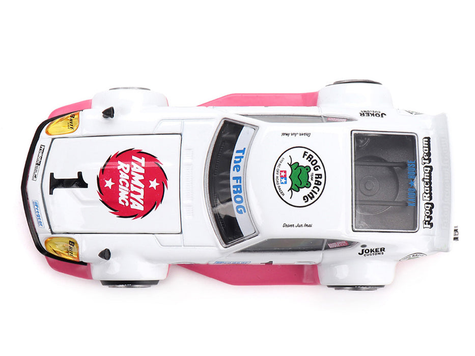 Nissan Fairlady Z RHD (Right Hand Drive) #1 "Tamiya Racing - Frog Racing Team" White and Pink (Designed by Jun Imai) "Kaido House" Special 1/64 Diecast Model Car by Mini GT
