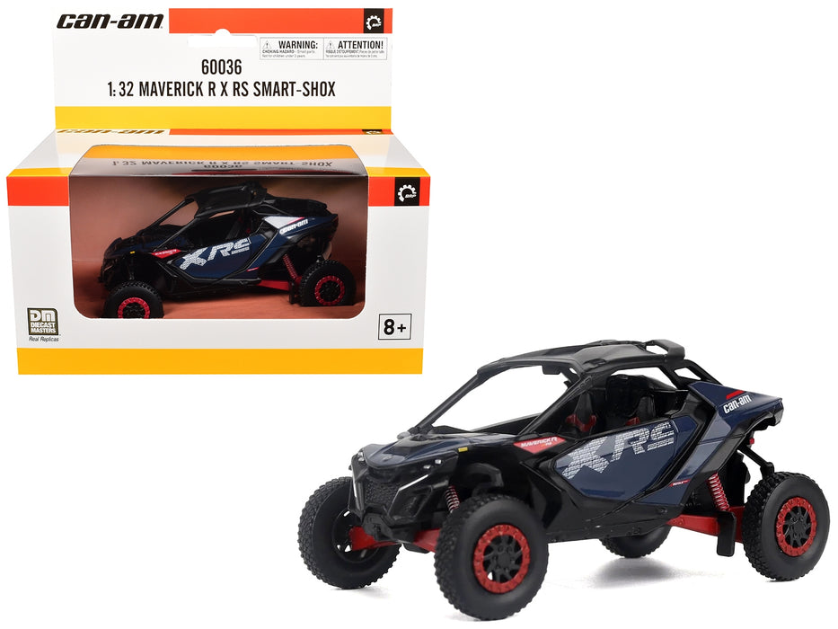 Can-Am Maverick R X RS with Smart-Shox Dark Blue and Red 1/32 Diecast Model by BRP Models