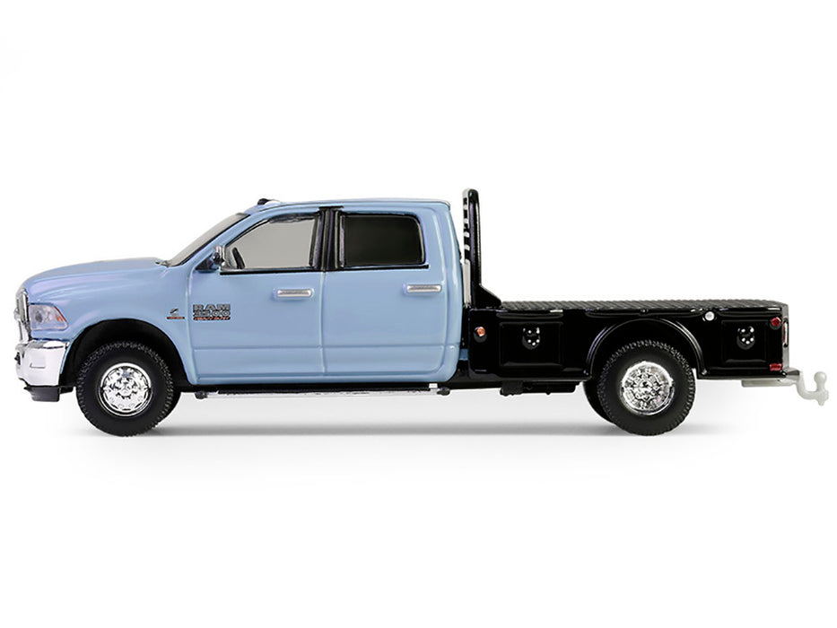 2018 Ram 3500 Dually Flatbed Truck Robin's Egg Blue "Dually Drivers" Series 16 1/64 Diecast Model Car by Greenlight