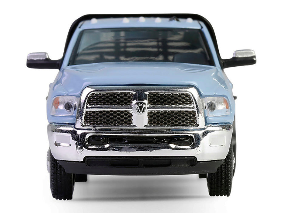 2018 Ram 3500 Dually Flatbed Truck Robin's Egg Blue "Dually Drivers" Series 16 1/64 Diecast Model Car by Greenlight
