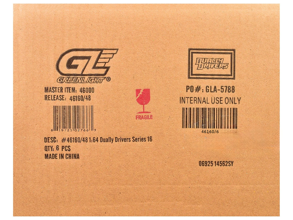 "Dually Drivers" Series 16 Set of 6 Trucks 1/64 Diecast Model Car by Greenlight