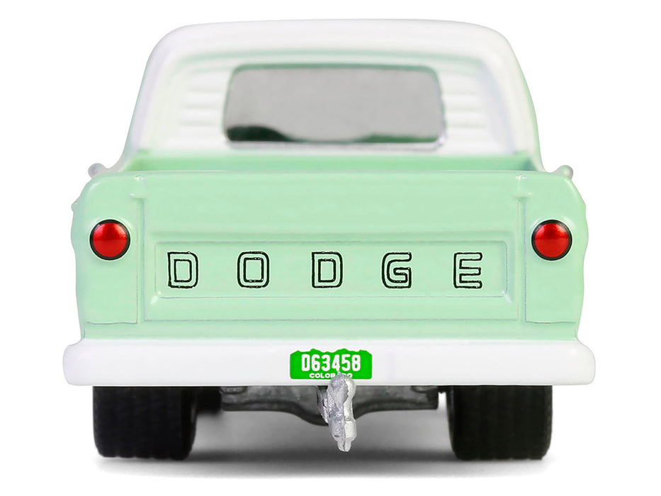 1964 Dodge D-200 Sweptline Pickup Truck Turf Green with White Top "Down on the Farm" Series 10 1/64 Diecast Model by Greenlight
