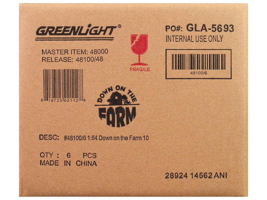 "Down on the Farm" Series 10 Set of 6 pieces 1/64 Diecast Models by Greenlight