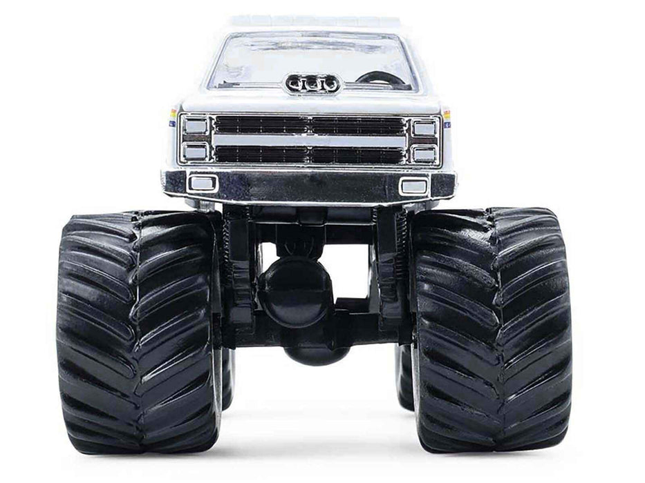 1986 Chevrolet Silverado Monster Truck "Royal Canadian Mounted Police" White with Stripes "Kings of Crunch - Hot Pursuit" Special Edition 1/64 Diecast Model Car by Greenlight