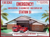 Los Angeles County Fire Department Fire Station 51 Diorama EZ Assembly Kit "Emergency!" Series 1/50 Model by Iconic Replicas