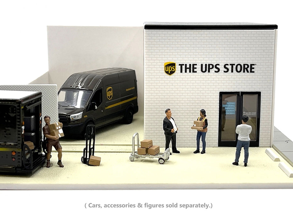 The UPS Store Diorama "Mechanic's Corner" for 1/64 Scale Models by Greenlight - Miniature Motors