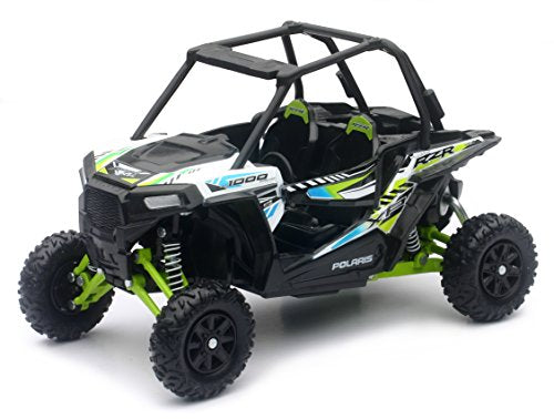Polaris RZR XP 1000 Dune Buggy White Lightning and Bright Green 1/18 Diecast Model by New Ray - Miniature Motors