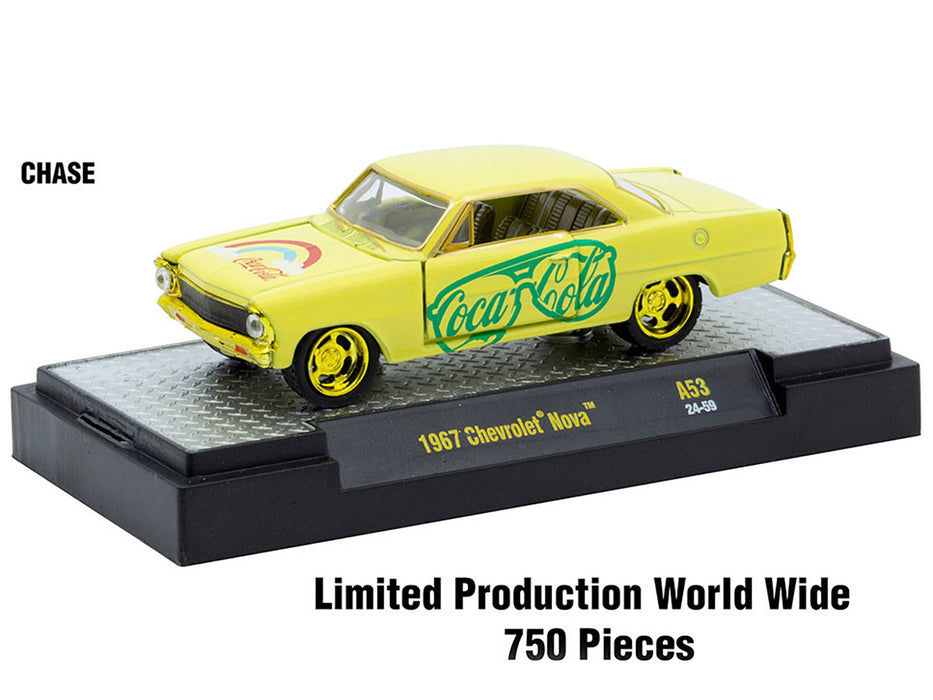 "Coca-Cola" Set of 3 pieces Release 53 Limited Edition to 10000 pieces Worldwide 1/64 Diecast Model Cars by M2 Machines - Miniature Motors