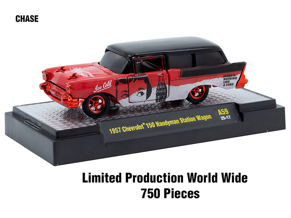 "Sodas" Set of 3 pieces Release 59 Limited Edition to 9600 pieces Worldwide 1/64 Diecast Model Cars by M2 Machines