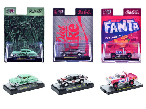 "Sodas" Set of 3 pieces Release 60 Limited Edition to 10000 pieces Worldwide 1/64 Diecast Model Cars by M2 Machines