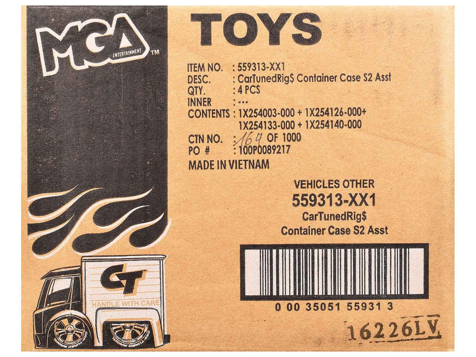 "Rigs" Container Case Series 2 Set of 4 Pieces Diecast Model Cars by CarTuned