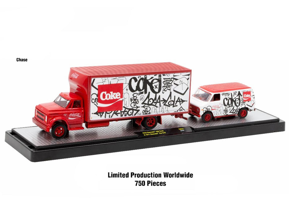 Auto Haulers "Coca-Cola" Set of 3 pieces Release 31 Limited Edition to 7250 pieces Worldwide 1/64 Diecast Models by M2 Machines - Miniature Motors