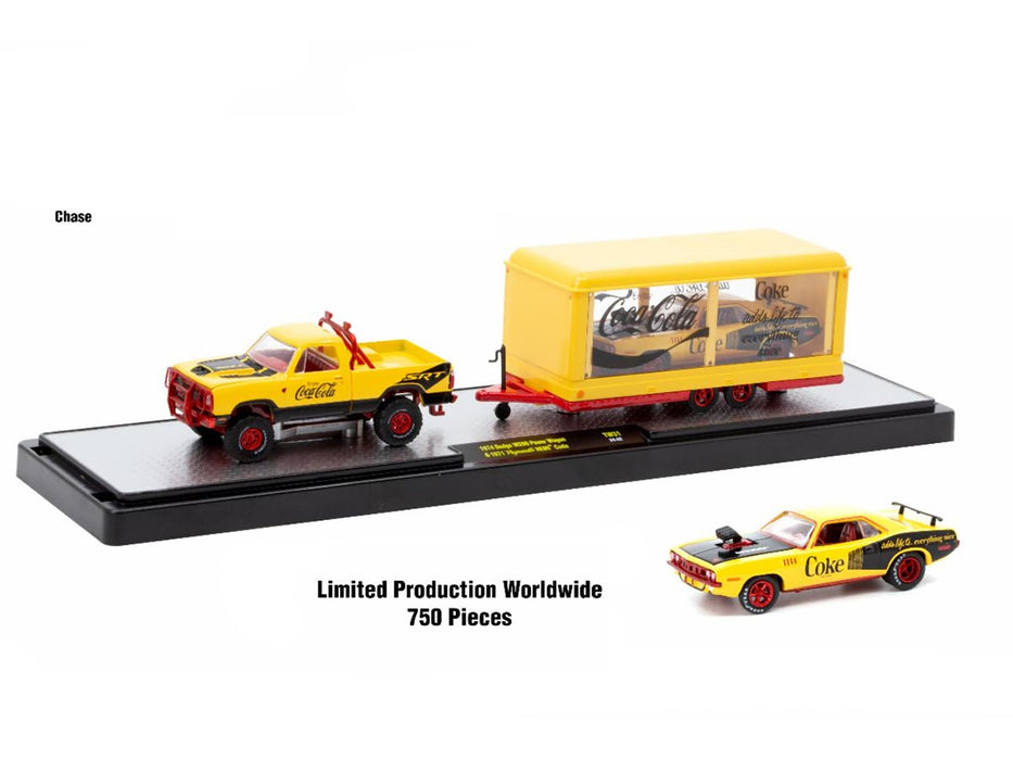 Auto Haulers "Coca-Cola" Set of 3 pieces Release 31 Limited Edition to 7250 pieces Worldwide 1/64 Diecast Models by M2 Machines - Miniature Motors
