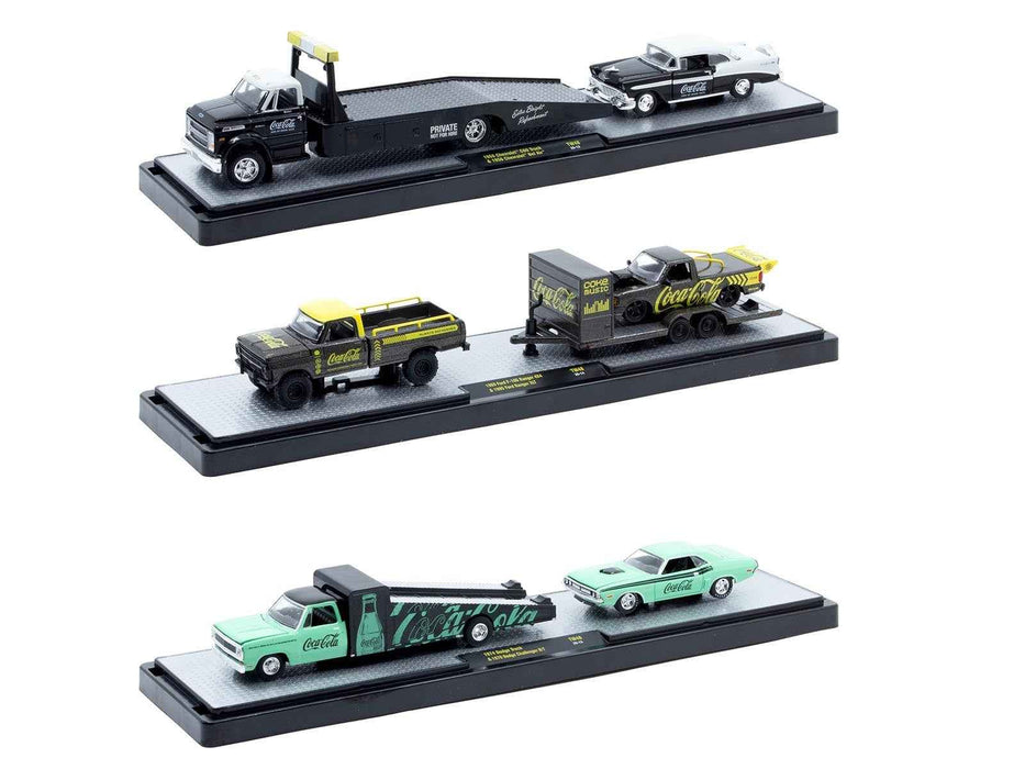 Auto Haulers "Coca-Cola" Set of 3 pieces Release 48 Limited Edition to 4800 pieces Worldwide 1/64 Diecast Models by M2 Machines