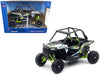 Polaris RZR XP 1000 Dune Buggy White Lightning and Bright Green 1/18 Diecast Model by New Ray - Miniature Motors