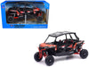 Polaris RZR XP 4 Turbo EPS Sport UTV Spectra Orange with Graphics and Black Top 1/18 Diecast Model by New Ray - Miniature Motors