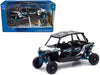 Polaris RZR XP 4 Turbo EPS Sport UTV Matt White Lightning with Graphics and Black Top 1/18 Diecast Model by New Ray - Miniature Motors