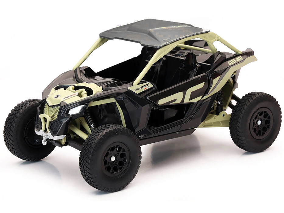 Can-Am Maverick X3 XRC Turbo ATV Tan and Black with Silver Top cast 1/18 Diecast Model by New Ray - Miniature Motors
