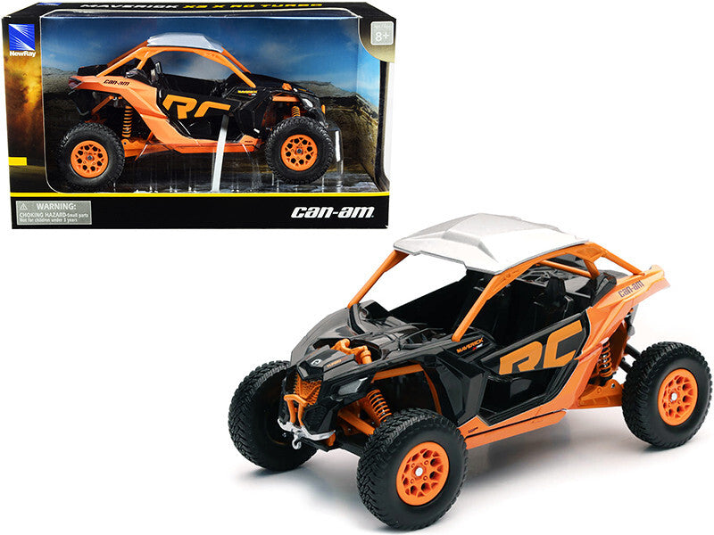 Can-Am Maverick X3 XRC Turbo ATV Orange and Black 1/18 Diecast Model by New Ray - Miniature Motors