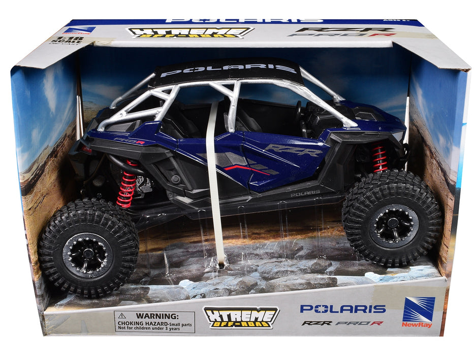 Polaris RZR Pro R UTV Blue with Black Top "Xtreme Off-Road" Series 1/18 Diecast Model by New Ray - Miniature Motors