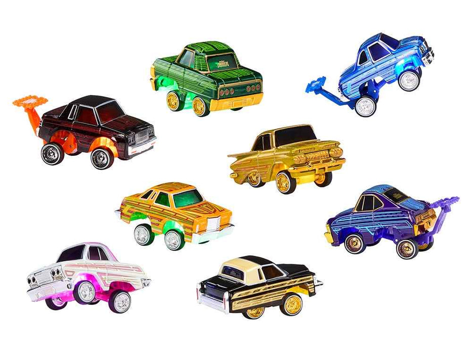 "Lowriders Show Glow" Series 3 Set of 8 Pieces Diecast Model Cars by CarTuned