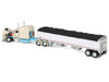 Peterbilt 389 with 63" Mid-Roof Sleeper and 43' Wilson Pacesetter High Sided Grain Trailer "Capitola Trucking" Cream 1/64 Diecast Model by DCP/First Gear