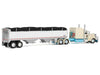 Peterbilt 389 with 63" Mid-Roof Sleeper and 43' Wilson Pacesetter High Sided Grain Trailer "Capitola Trucking" Cream 1/64 Diecast Model by DCP/First Gear