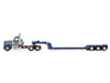 Kenworth W900L Day Cab and Fontaine Magnitude Lowboy Trailer "Sid Kamp" Blue and Light Blue Two-Tone 1/64 Diecast Model by DCP/First Gear