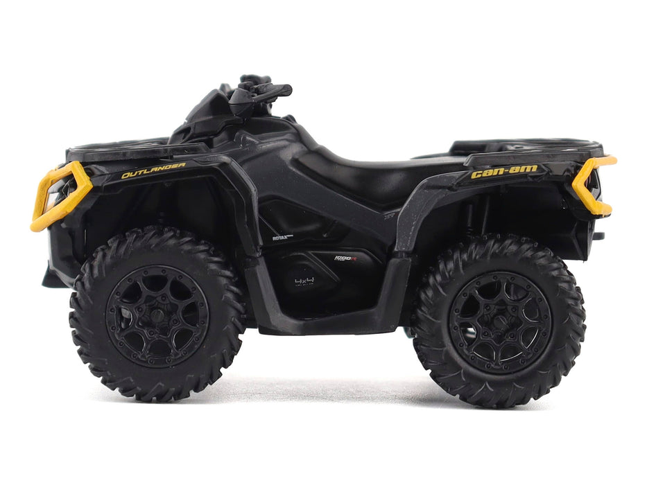 Can-Am Outlander XT-P 1000R ATV Iron Gray and Neo Yellow with Driver Figure 1/32 Diecast Model by BRP Models