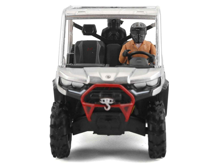 Can-Am Defender XMR Silver Metallic and Black with Driver Figure 1/32 Diecast Model by BRP Models