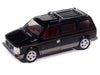 1989 Dodge Caravan Turbo Van Black with Red Stripes and Interior "Mighty Minivans" Series 1/64 Diecast Model Car by Auto World
