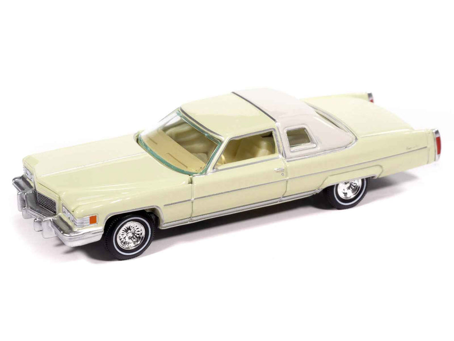 1976 Cadillac Coupe DeVille Phoenician Ivory "Luxury Cruisers" Series 1/64 Diecast Model Car by Auto World