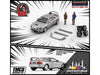 Toyota Celica GT-Four RHD (Right Hand Drive) ID Silver Metallic with 2 Figures and Accessories 1/64 Diecast Model Car by BM Creations