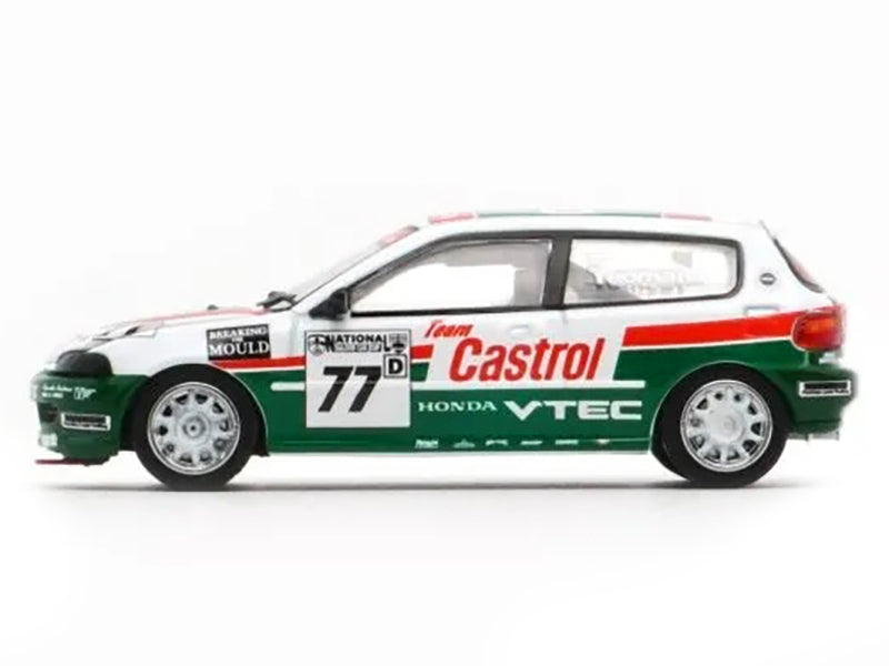 Honda Civic EG6 RHD (Right Hand Drive) #77 Team Castrol "National Saloon Car Cup" (1993) 1/64 Diecast Model Car by BM Creations