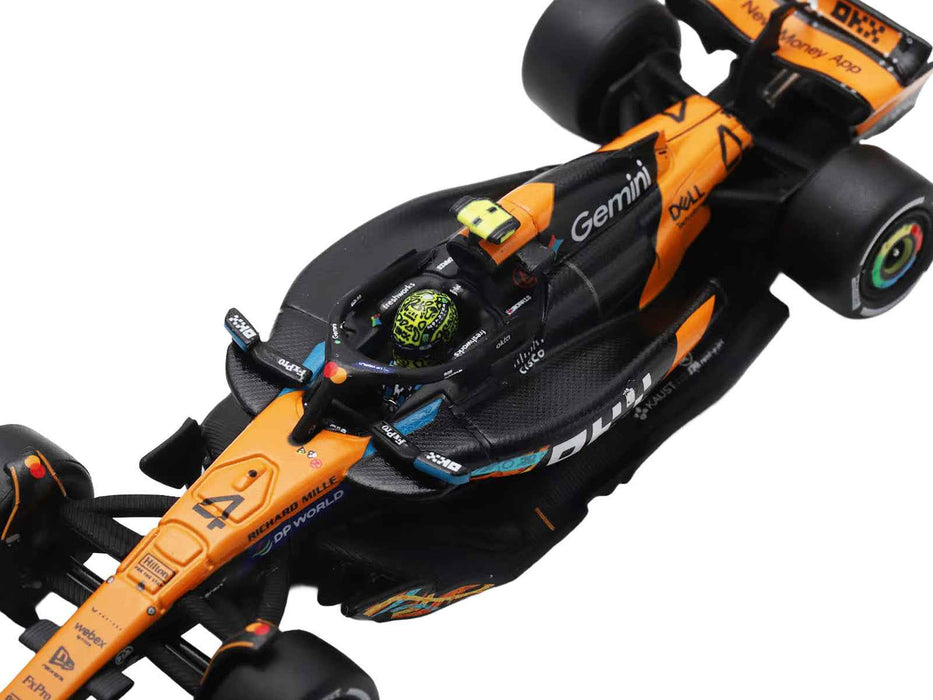 McLaren MCL39 #4 Lando Norris 3rd Place Formula One F1 "Abu Dhabi GP GP" (2025) "Drivers' World Champion 2025" with Pit Board 1/64 Model Car by Spark